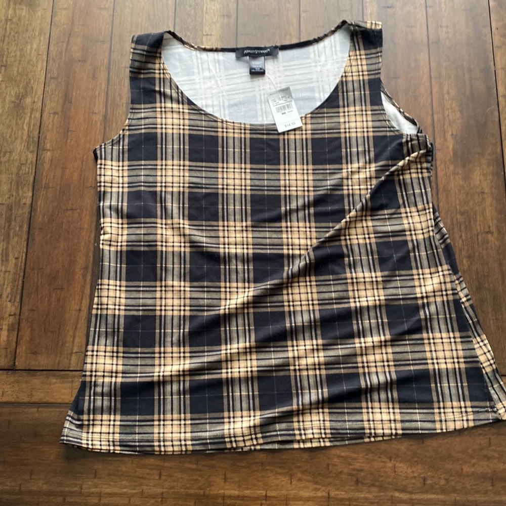 Ashley Stewart Plaid Tank Top Size 18/20
